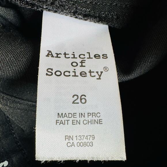 Articles of Society Womens Sarah Release Hem Skinny Fit Black Jeans Size 26 - Picture 9 of 13